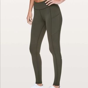 Lululemon Speed Up Tights olive Green
